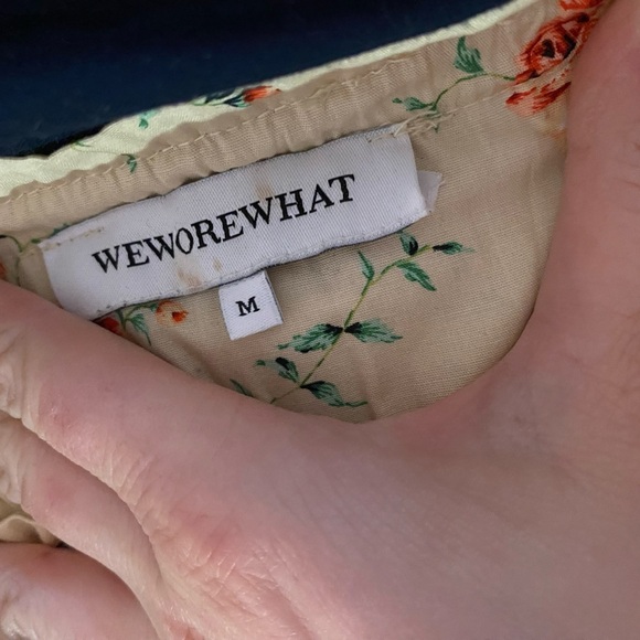 We Wore What Puff Sleeve Smocked Floral Tiered Midi Dress Nordstrom Saks 5th Ave - Picture 10 of 11